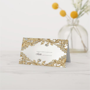 Carte De Placement Carte Gold Place décorative