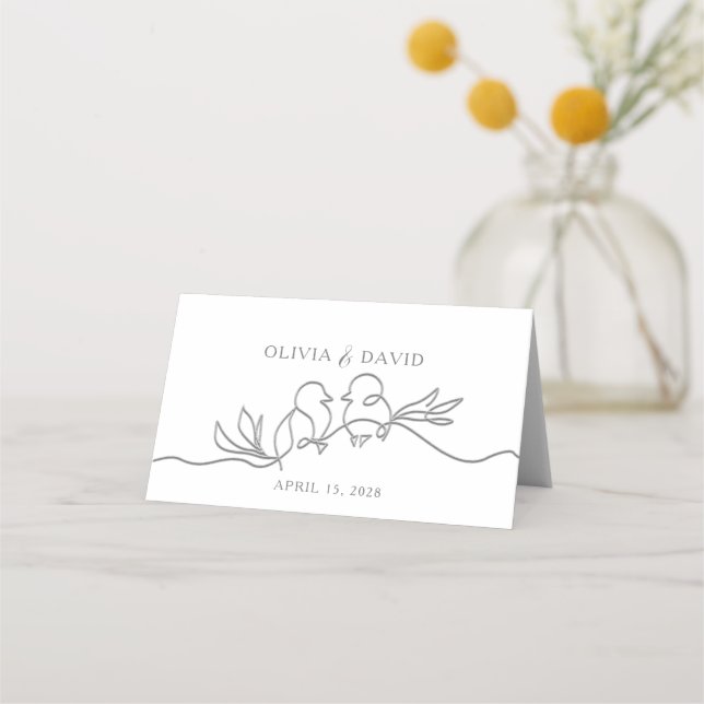 Carte De Placement Carte Mariage minimale (Dos)