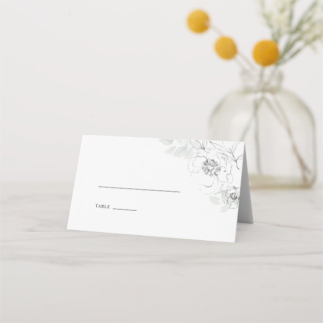 Carte De Placement Carte Mariage Place Foliage Botanique (Devant)