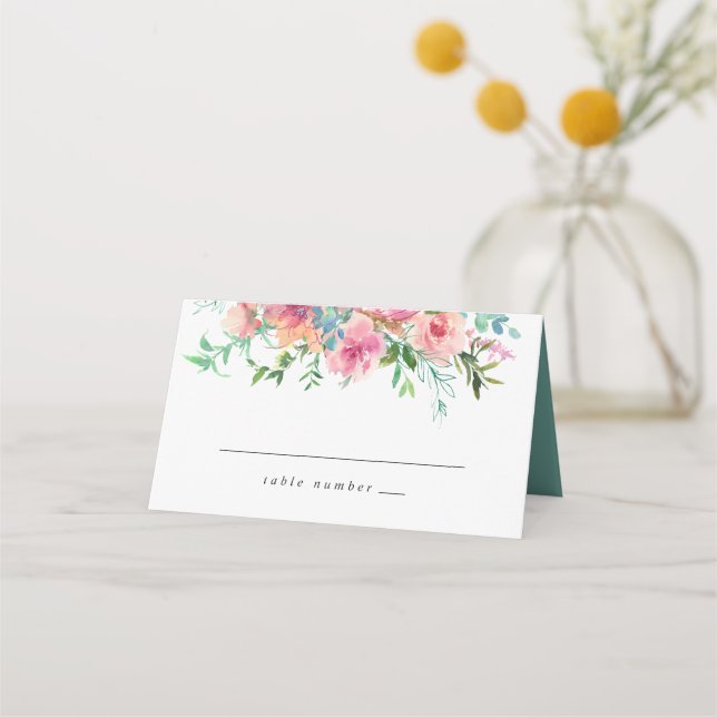 Carte De Placement Carte Mariage rose (Devant)