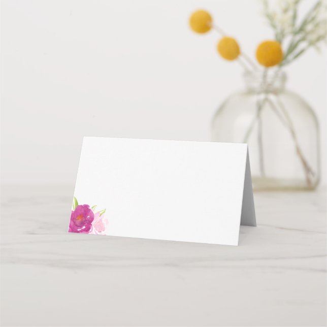 Carte De Placement Carte Mariage rose | Floral gras (Devant)