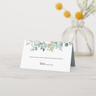Carte De Placement Carte Mariage Tropical Eucalyptus Green