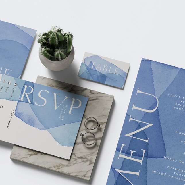 Carte De Placement Carte Mariage Watercolor (Créateur téléchargé)