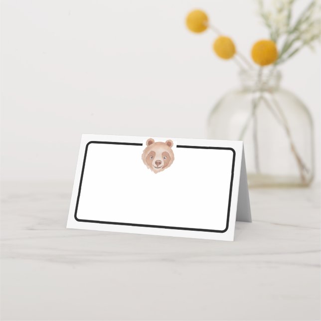 Carte De Placement Carte moderne Ours Birthday Place Card - Table Our (Devant)