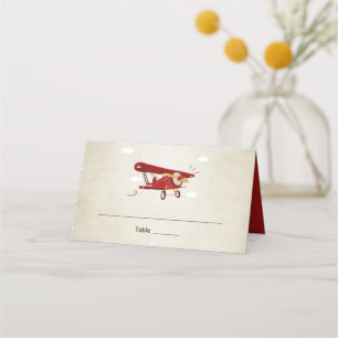 Carte De Placement Carte Place de l'avion Douche de l'avion Vintage R