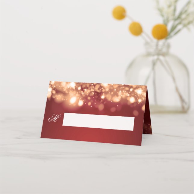 Carte De Placement Carte Place Mariage de vacances Sparkling Lights O (Devant)