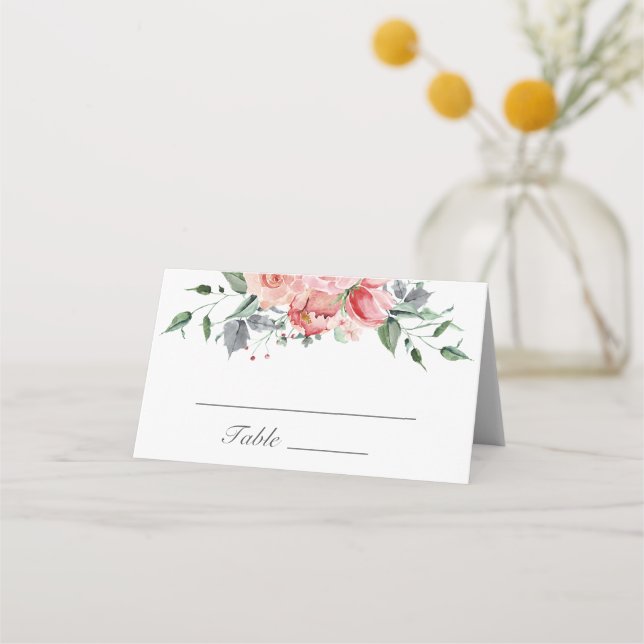 Carte De Placement Carte Place Mariage rose Elizabeth Pink (Devant)