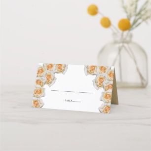 Carte De Placement Carte Rustique Orange Mariage Rose