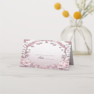 Carte De Placement Carte unique Pink Floral Place