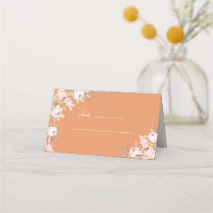 Carte De Placement Carton de Table de Mariage aux Pivoines Abricot Bo