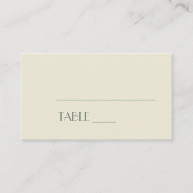 Carte De Placement Carton de table mariage Crème | Deco Boho Automne (Devant)