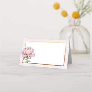 Carte De Placement Carton de table vierge floral aquarelle élégant –