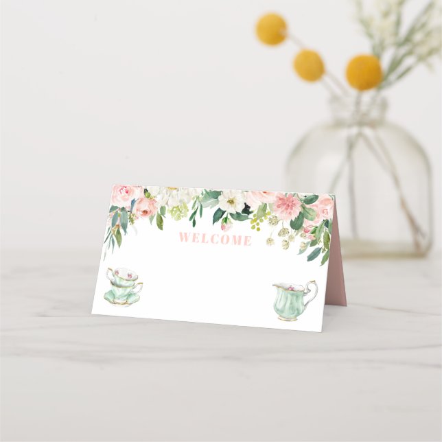 Carte De Placement Carton d'invitation pour thé de mariage (Devant)