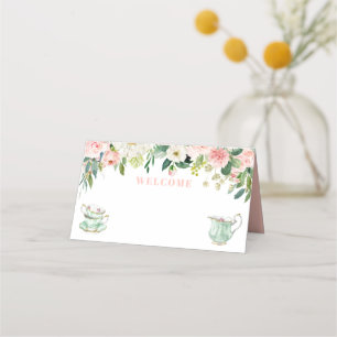 Carte De Placement Carton d'invitation pour thé de mariage