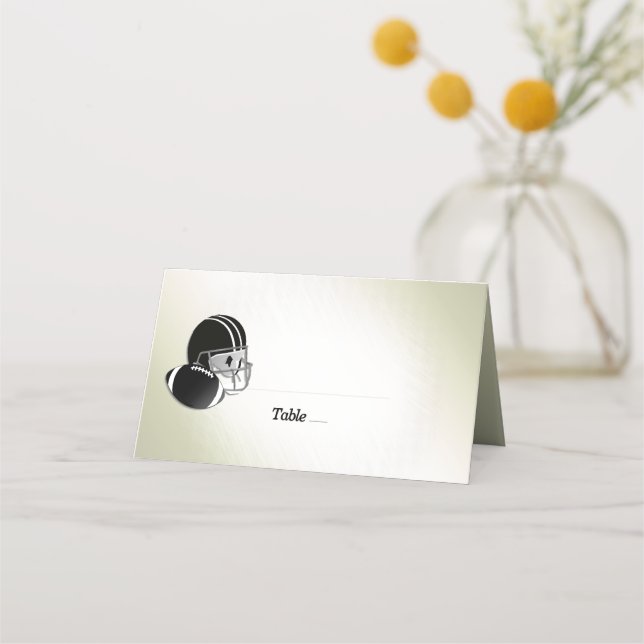 Carte De Placement Casque et balle de football / Design sportif (Devant)