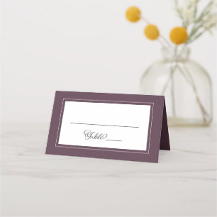 Carte De Placement Cassis Mariage Élégant Chic Bordure Calligraphie
