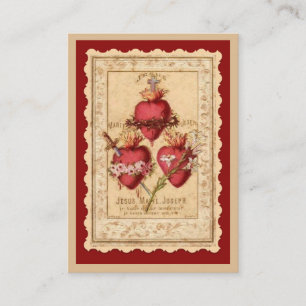 Carte De Placement Catholique Trois Coeurs Jésus Marie Joseph Voiture