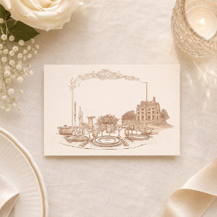 Carte De Placement Célébration au Manoir sur mesure