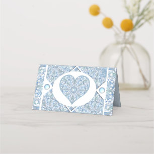 Carte De Placement Céramique Lace Bleu clair