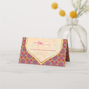 Carte De Placement Cerise mandala rangoli mehndi table