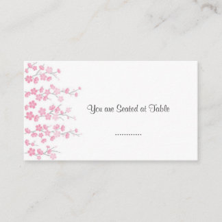 Carte De Placement cerisier en fleurs ; table mariage