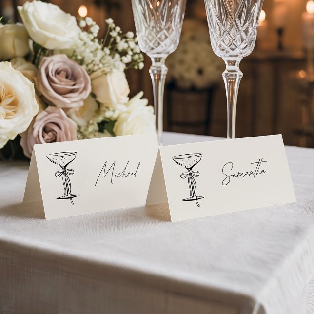 Carte De Placement Champagne de sable chic  (Créateur téléchargé)