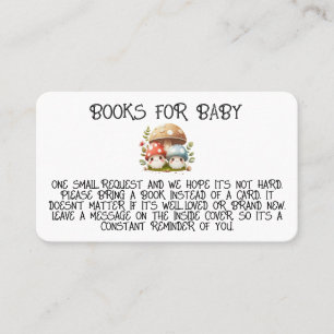 Carte De Placement Champignons Apportez un livre baby shower Plat Pla