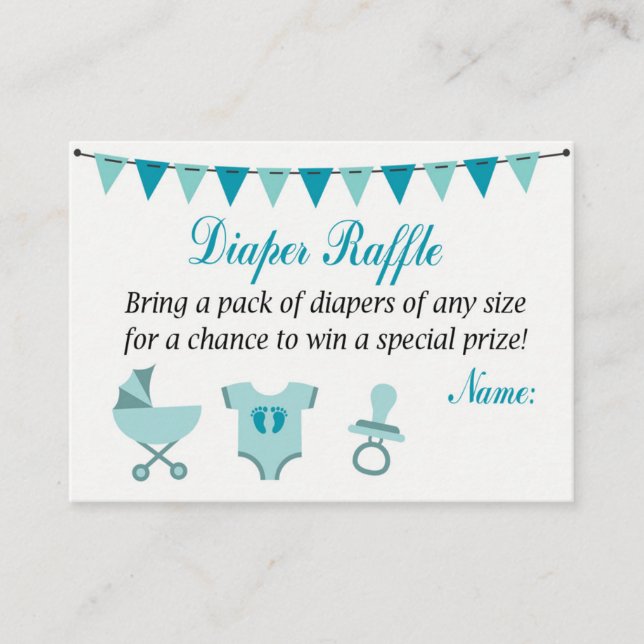 Carte De Placement Chariot pour bébé Chariot Raffle Billets (Devant)