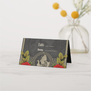Carte De Placement Charme mystique viking avec des noeuds celtiques é