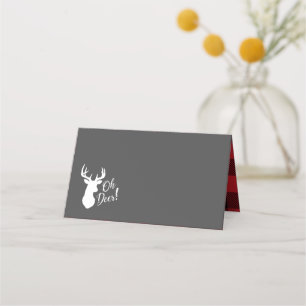 Carte De Placement Chasse aux cerfs Lodge Baby shower Antlers