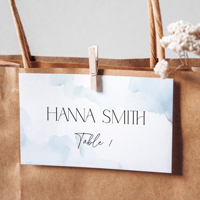 Carte De Placement Chaussures nouer le noeud Dusty Blue Fête des mari (Créateur téléchargé)