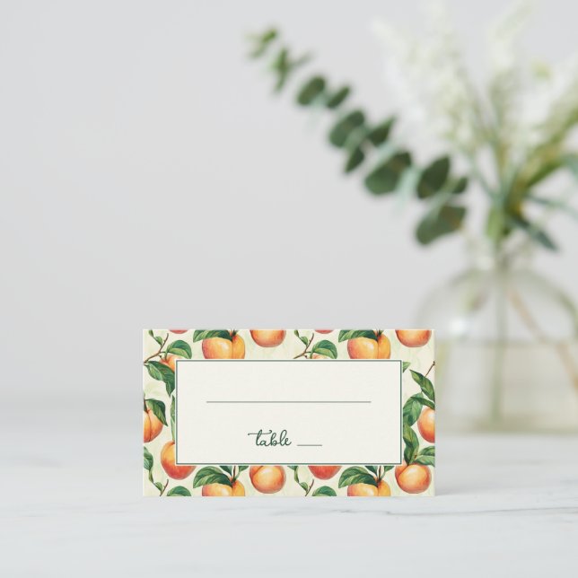 Carte De Placement Cheerful Peach Illustration Grid (Debout devant)