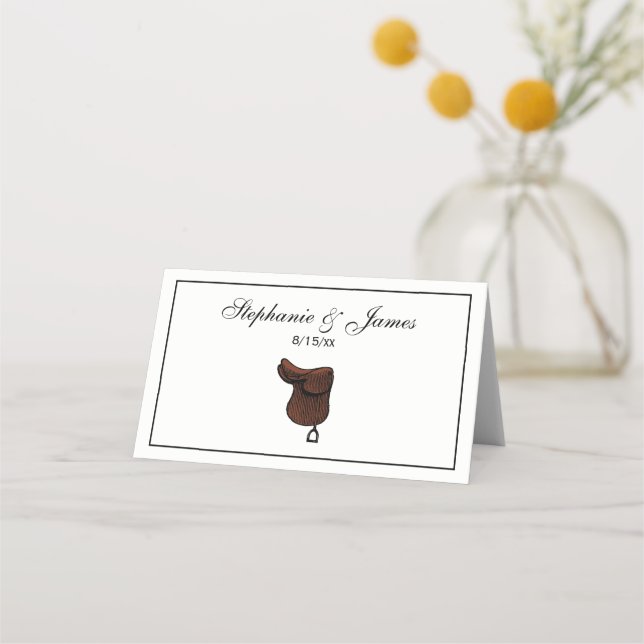 Carte De Placement Chevaux - Preppy Equestrio couleur de selle (Devant)