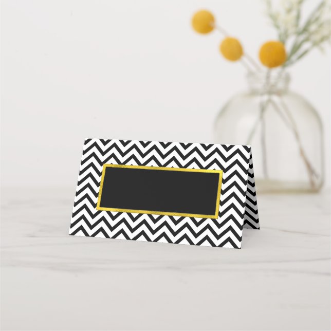 Carte De Placement Chevron Modern Elegance Mariage Table (Devant)