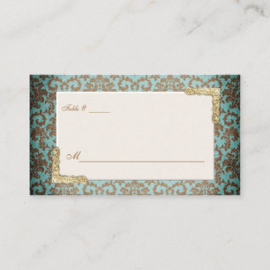 Carte De Placement Chic Antique Mariage damassé Place Escort