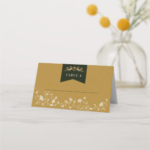 Carte De Placement Chic Gold Library Chapitre Mariage Plaques