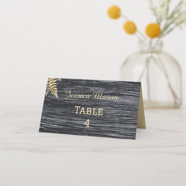 Carte De Placement Chic Moderne Rustique Mariage Dîner (Devant)