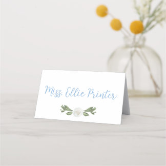 Carte De Placement Chinoiserie de fleurs bleues et blanches