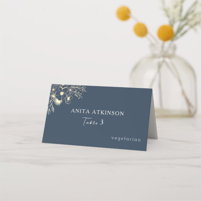 Carte De Placement Choix de Nourriture Mariage (Devant)