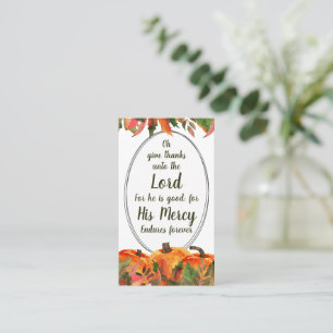 Carte De Placement Christian Thanksgiving Prière Oh Donner Merci