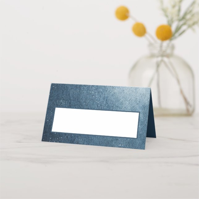 Carte De Placement Ciel Nocturne Étoiles Bleu Nuit Blanc (Devant)