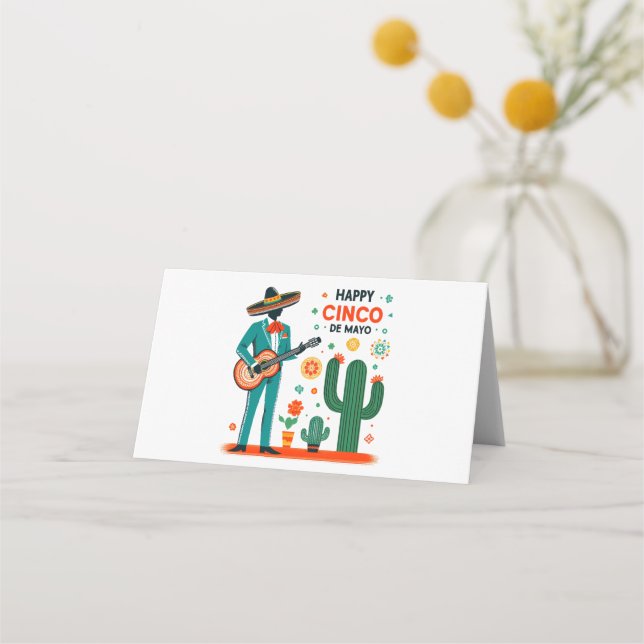 Carte De Placement Cinco de mayo mariachi - fierté mexicaine (Devant)