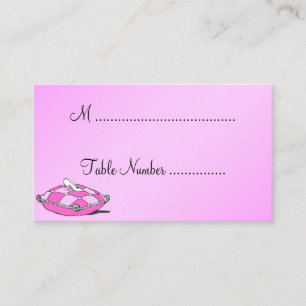 Carte De Placement Cinderella Slipper rose table personnalisée Placer