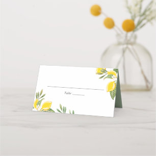 Carte De Placement Citron Mariage Carte Place Foliage Rustique Citrus