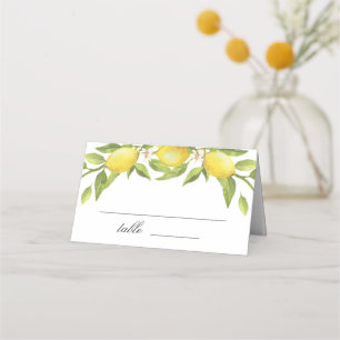 Carte De Placement Citrons et fleurs vertes Mariage