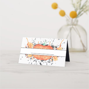 Carte De Placement Citrouille d'aquarelle Friendsgiving