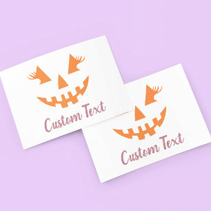 Carte De Placement Citrouille personnalisée Jack O Lantern Halloween 