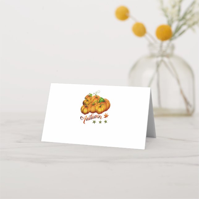 Carte De Placement Citrouilles d'automne     (Devant)
