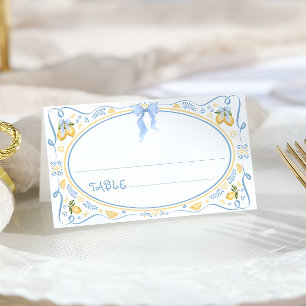 Carte De Placement Citrus de citron Mariage floral