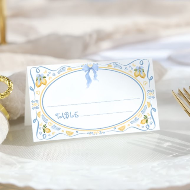 Carte De Placement Citrus de citron Mariage floral (Créateur téléchargé)